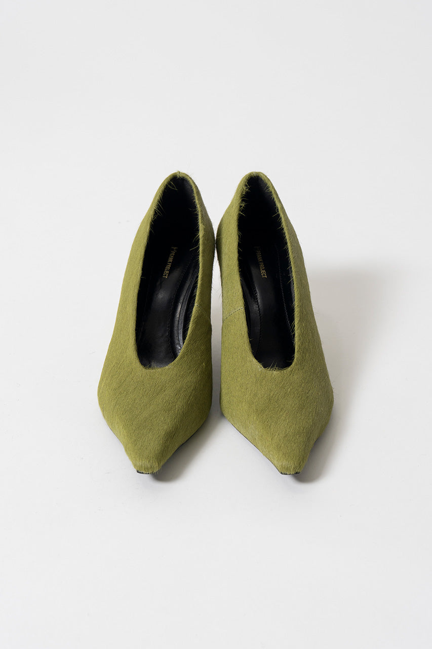 Pony Hair Curve Wedge Pumps - 2026AUTUMN
