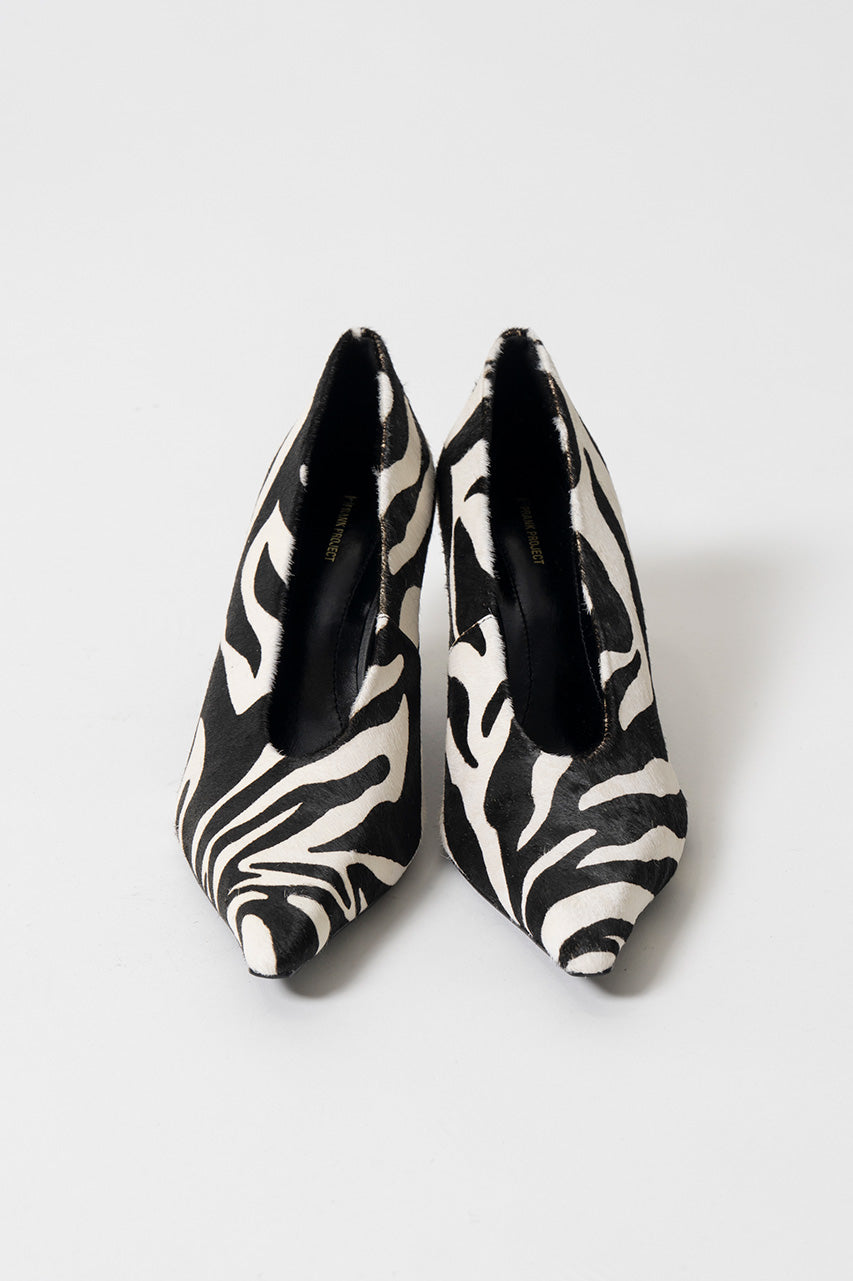 Pony Hair Curve Wedge Pumps - 2026AUTUMN