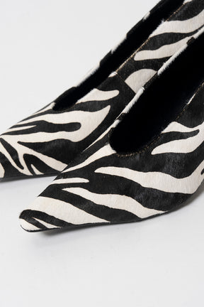 Pony Hair Curve Wedge Pumps - 2026AUTUMN