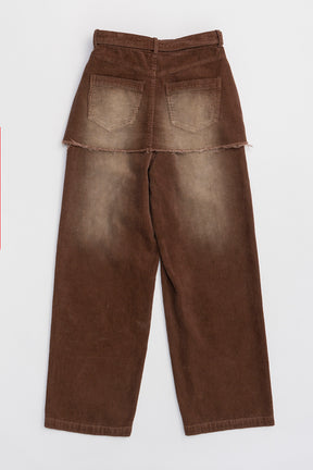 [24Autumn PRE ORDER] CORDUROY LAYERED PANTS