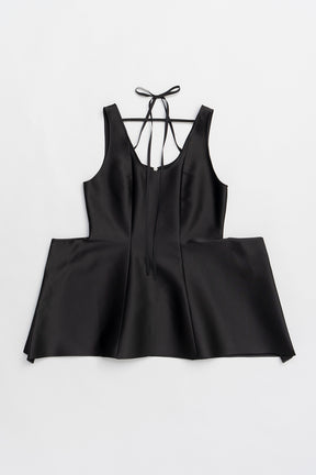 Stretch Double Satin Square Hem Top - 2025 SUMMER