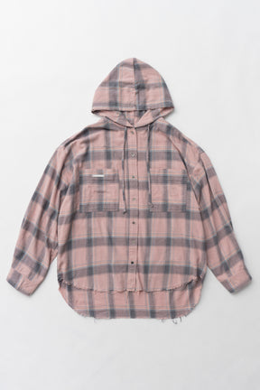 【25 SPRING PRE ORDER】Hooded Check Shirt