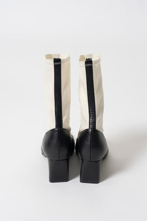 Fabric Combination Stretch Short Boots - 2026AUTUMN