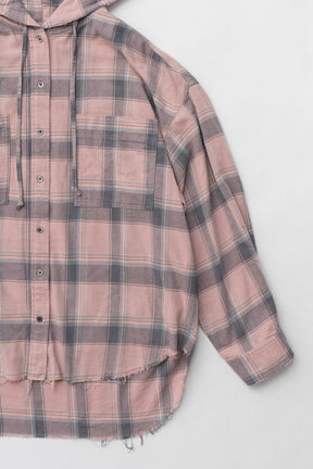 【25 SPRING PRE ORDER】Hooded Check Shirt