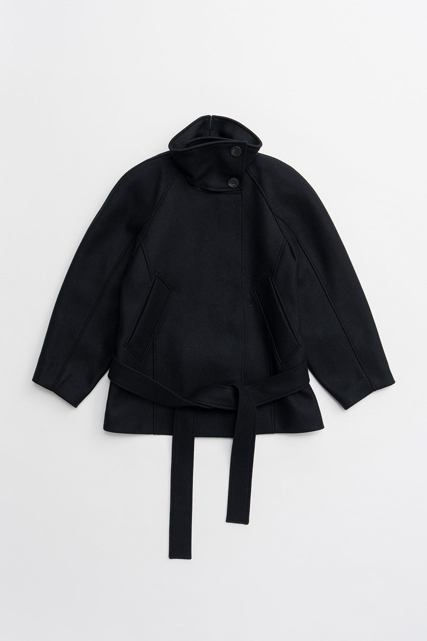 Low-Waisted High-Neck Wool Middle Coat - 2026WINTER