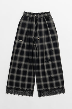 [24Autumn PRE ORDER] DAMAGED CHECK PANTS