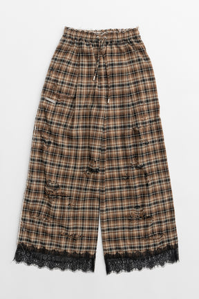 Damaged Check Pants