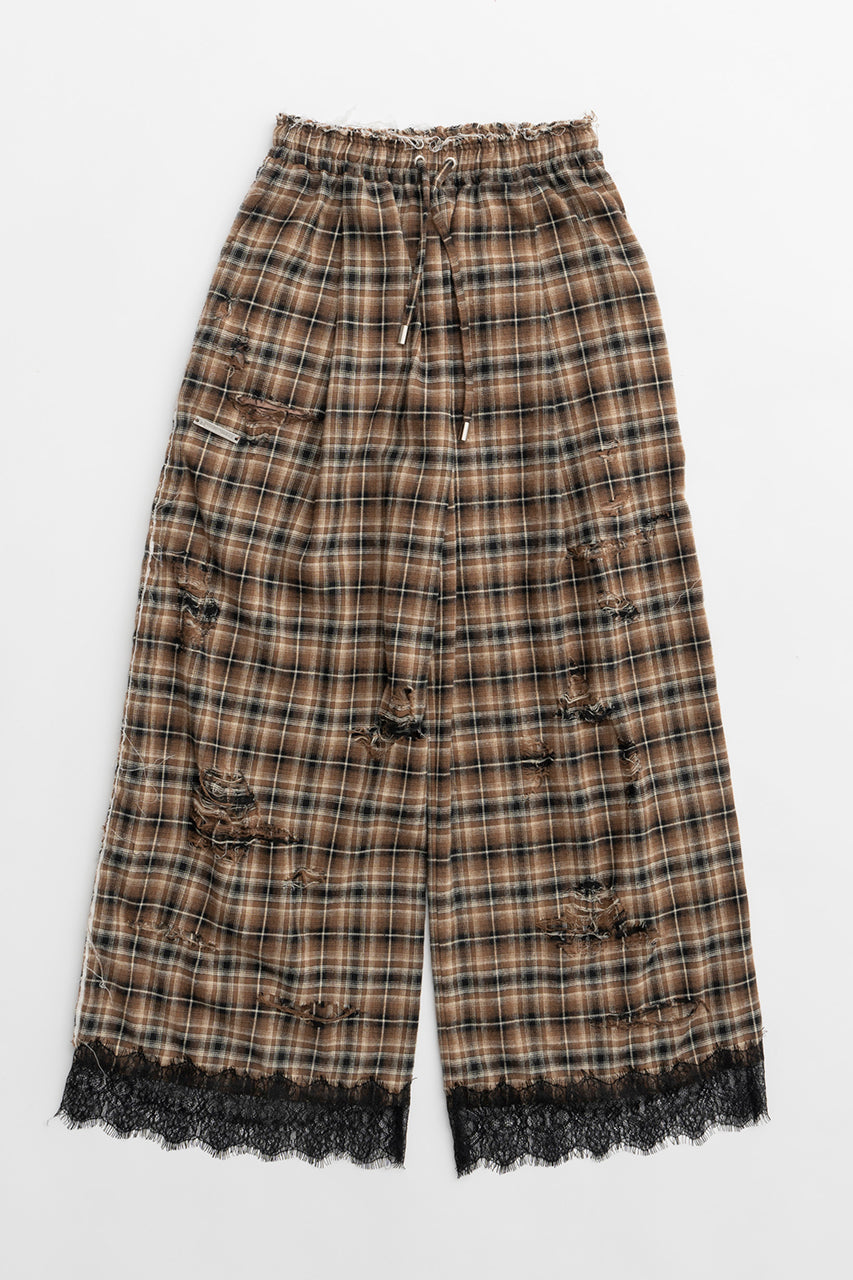 [24Autumn PRE ORDER] DAMAGED CHECK PANTS