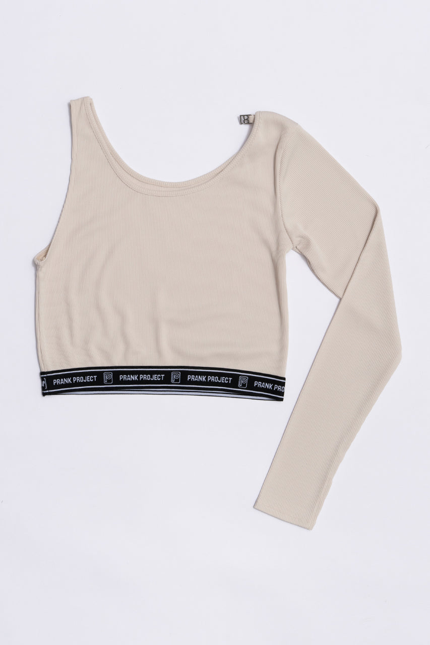 Cut-out Cropped Rib TEE