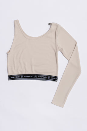 [SALE] Cut-Out Cropped Rib Tee