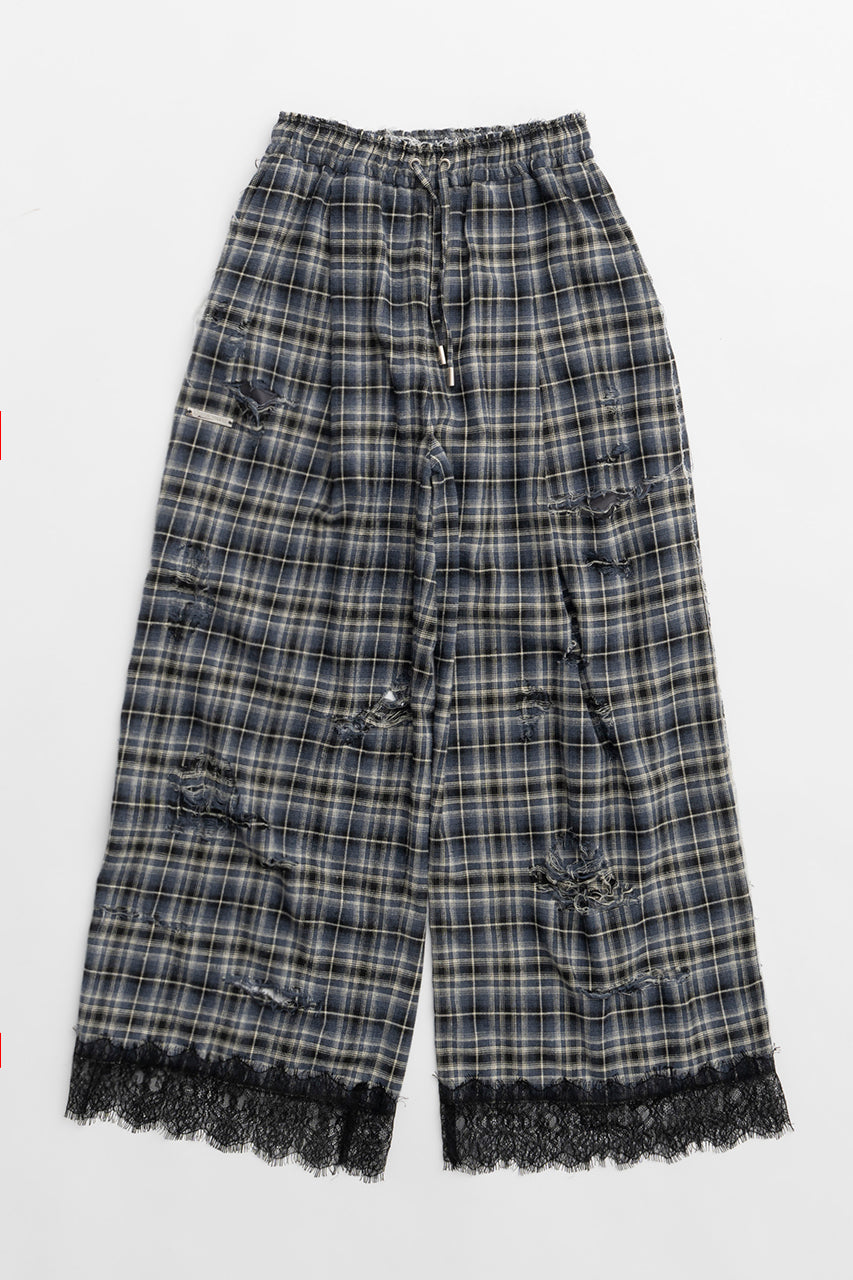 [24Autumn PRE ORDER] DAMAGED CHECK PANTS