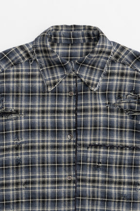 [24Autumn PRE ORDER] DAMAGED CHECK SHIRT