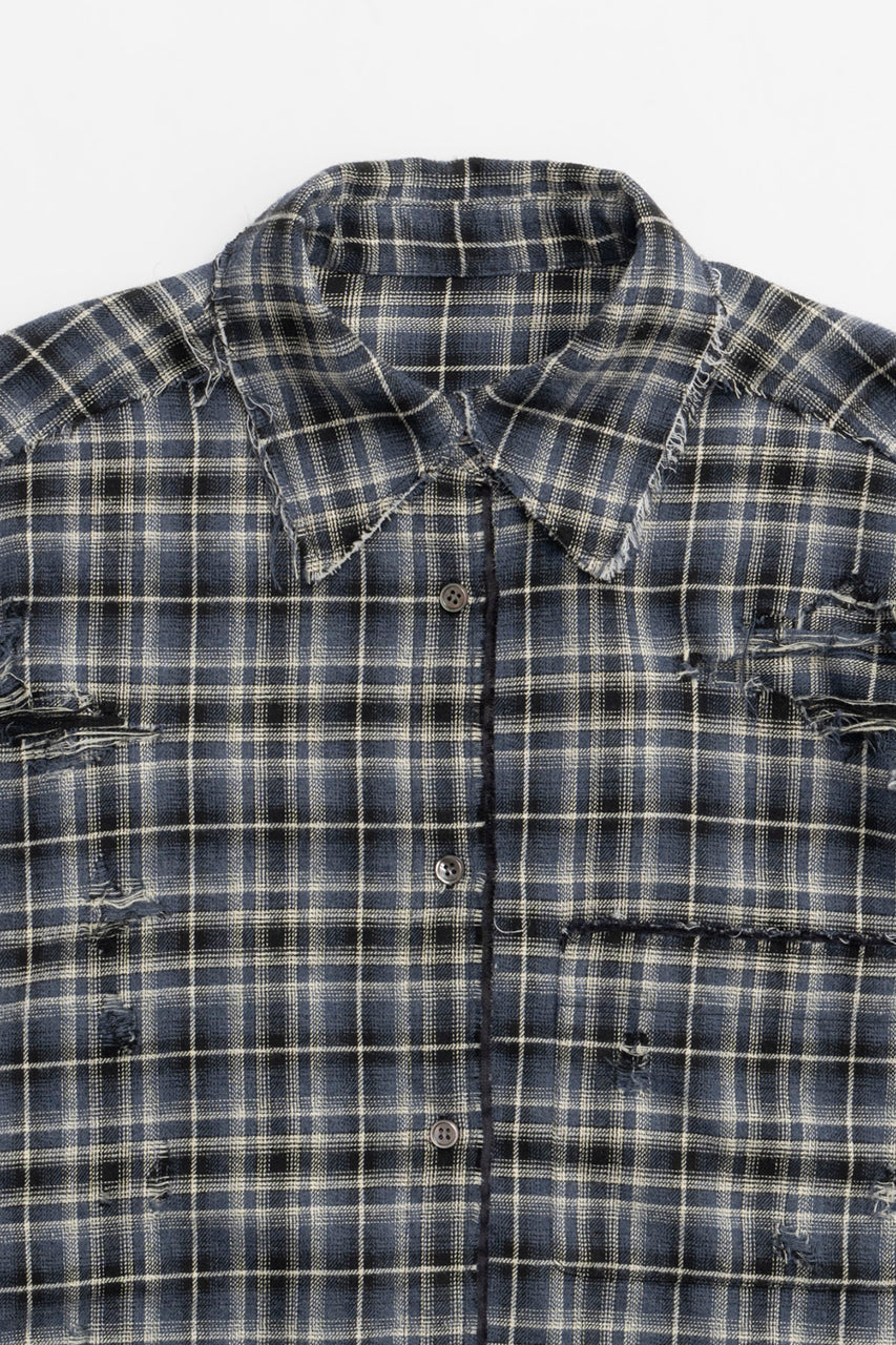 [24Autumn PRE ORDER] DAMAGED CHECK SHIRT