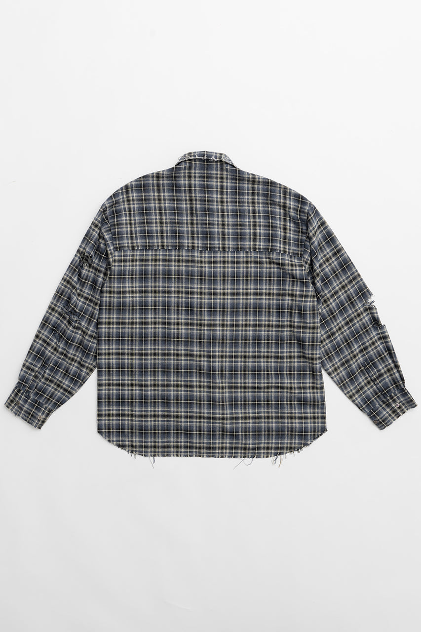 [24Autumn PRE ORDER] DAMAGED CHECK SHIRT