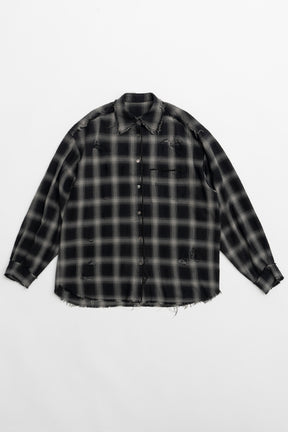 [24Autumn PRE ORDER] DAMAGED CHECK SHIRT