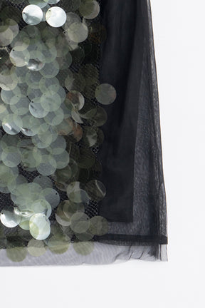 Sequin Midi Skirt