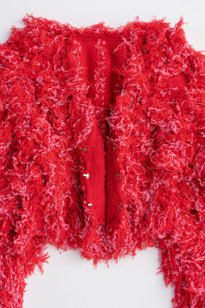 Fluffy Knit Cardigan - 2025 WINTER