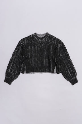 Cable Painted Knit Pullover - SALE