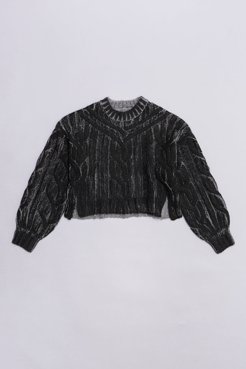 【SALE】Cable Painted Knit Pullover