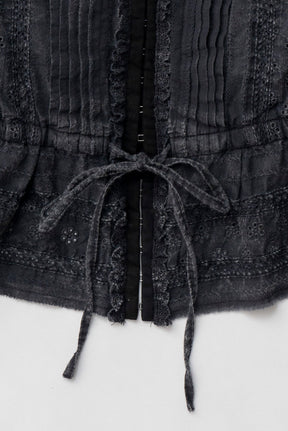 【25 SPRING PRE ORDER】Cotton Lace Pigment Bustier