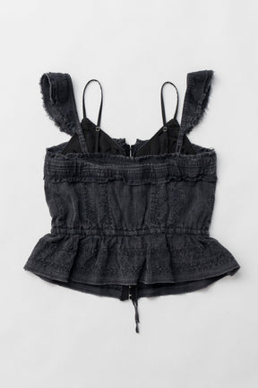 【25 SPRING PRE ORDER】Cotton Lace Pigment Bustier