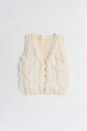 Fluffy Knit Vest - 2025 AUTUMN