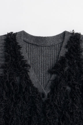 Fluffy Knit Vest - 2025 AUTUMN