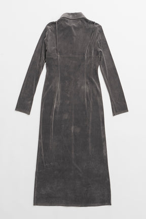 [24Autumn PRE ORDER] Velour Combi Shirt Dress