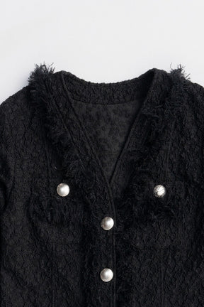 Fringe Jacquard Cardigan - 2025 AUTUMN