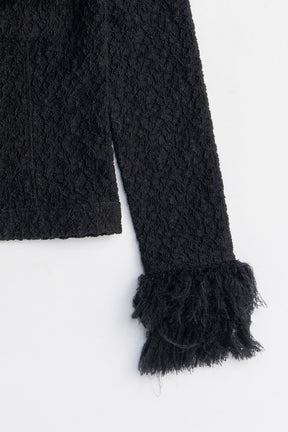 Fringe Jacquard Cardigan - 2025 AUTUMN