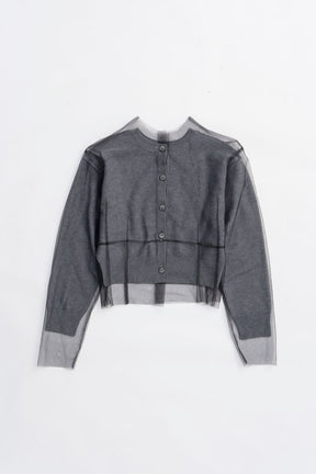 Reversible Tulle Knit Cardigan - 2025 WINTER