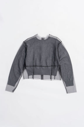 Reversible Tulle Knit Cardigan - 2025 WINTER