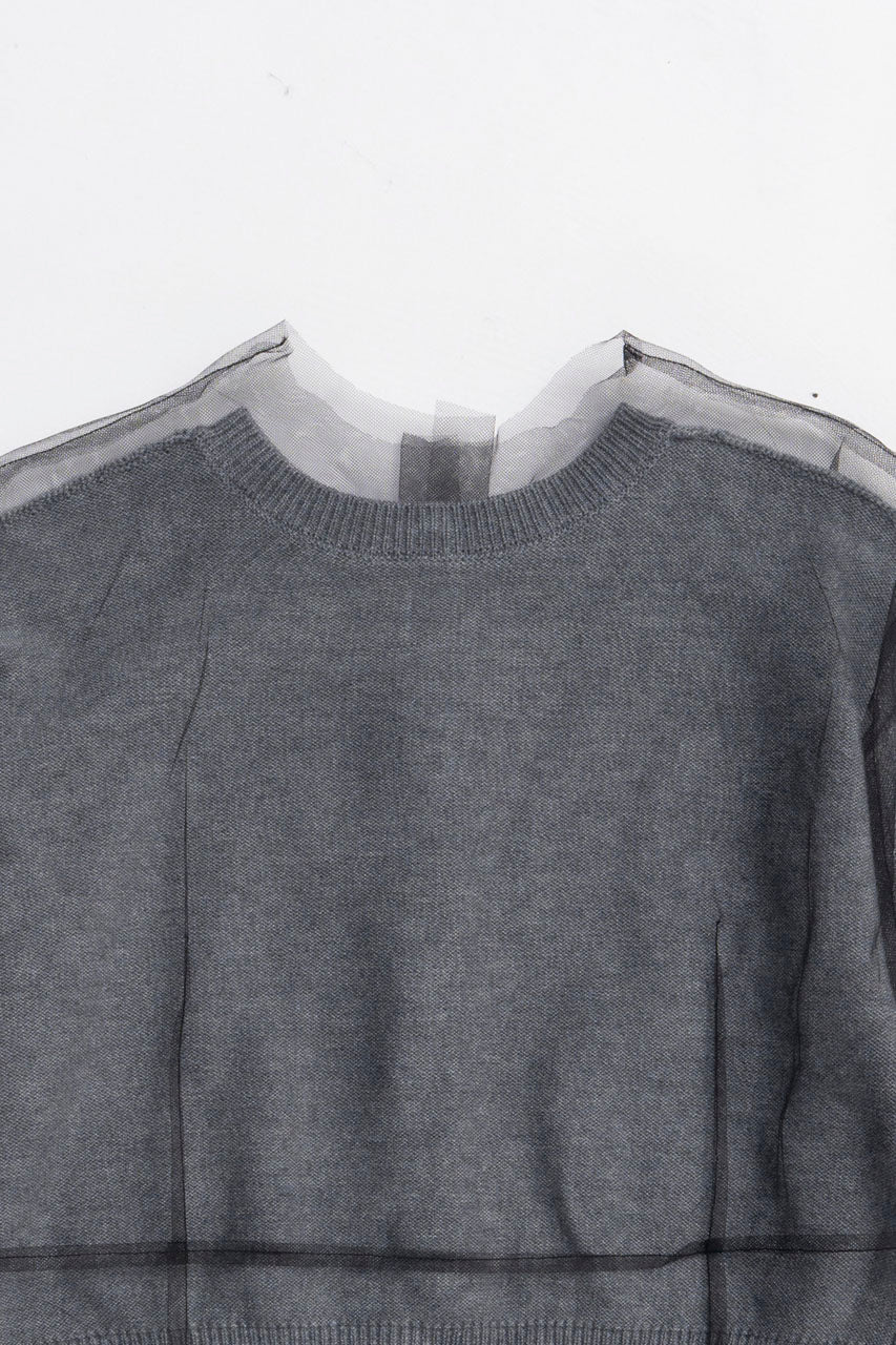 Reversible Tulle Knit Cardigan - 2025 WINTER