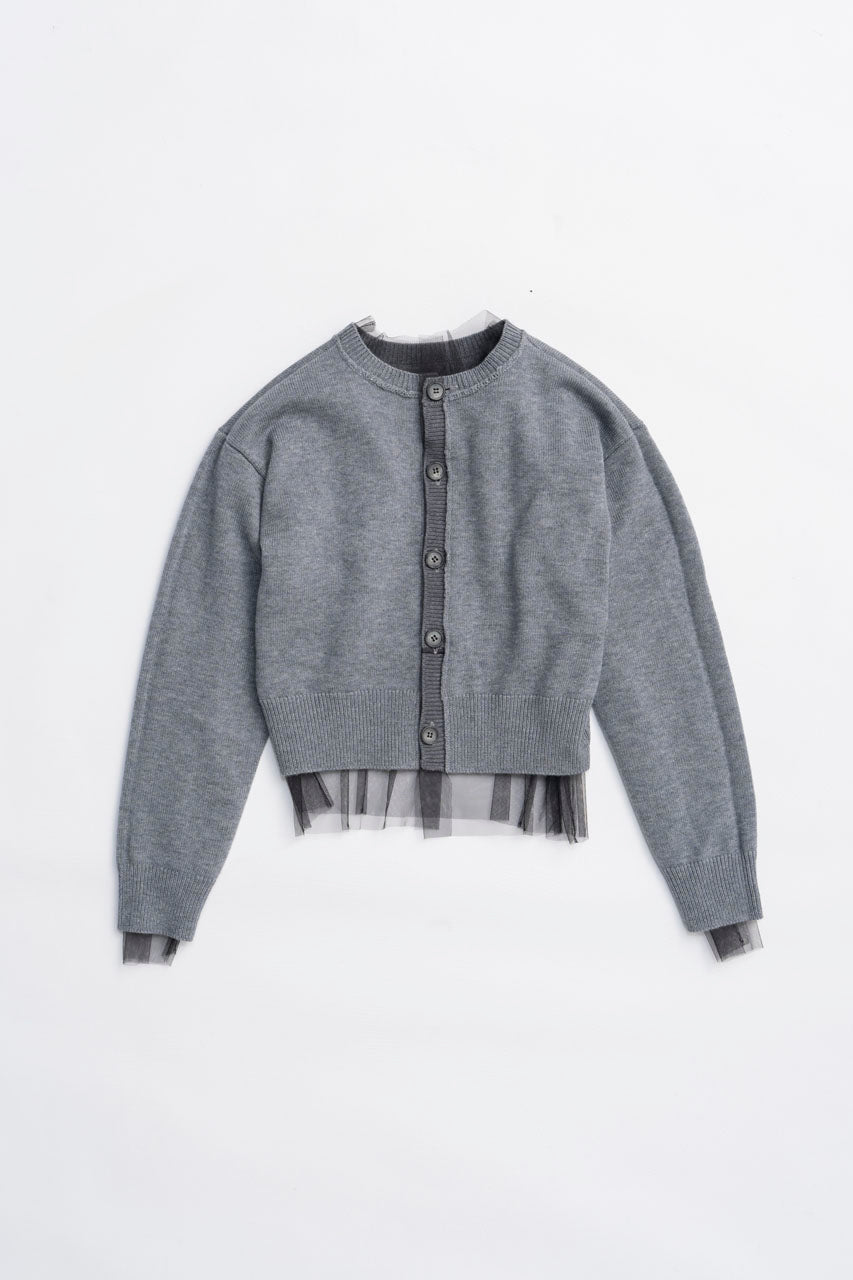 Reversible Tulle Knit Cardigan - 2025 WINTER
