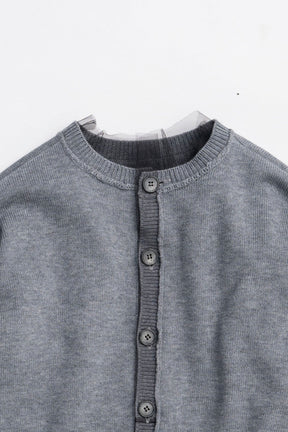 Reversible Tulle Knit Cardigan - 2025 WINTER