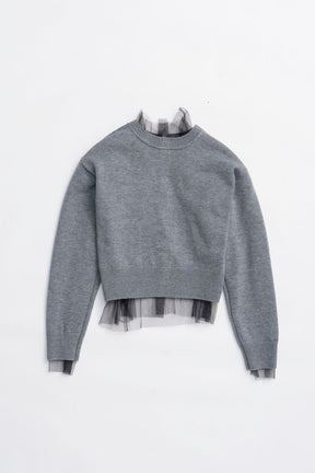 Reversible Tulle Knit Cardigan - 2025 WINTER