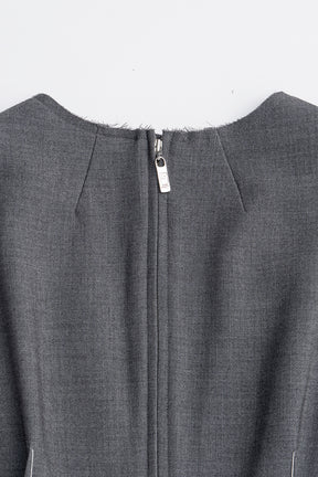 Hand-stitched Deep V-neck Dress