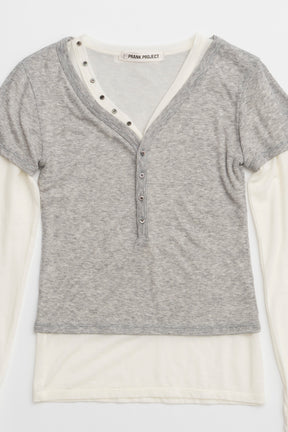 Henley Layered Top