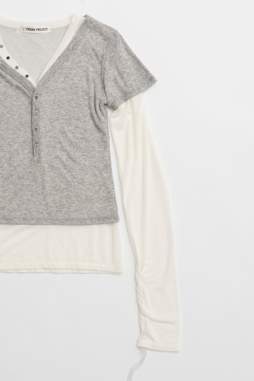 Henley Layered Top