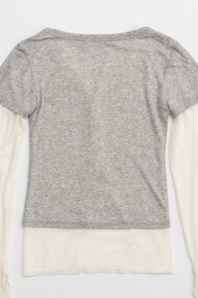 Henley Layered Top