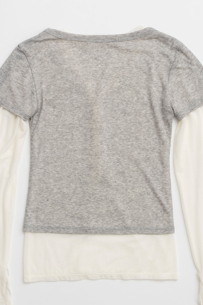 Henley Layered Top