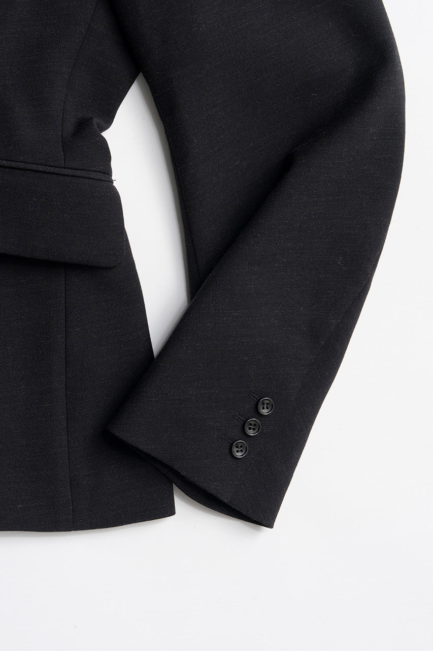 Padded Shoulder V-Neck Jacket - 2026AUTUMN