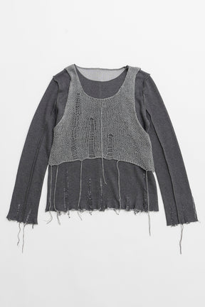 【24AUTUMN PRE ORDER】Mesh Layered Top