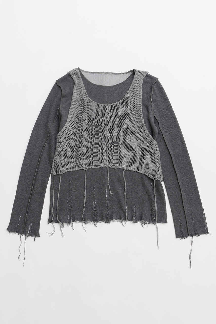 [24Autumn PRE ORDER] MESH LAYERED TOP