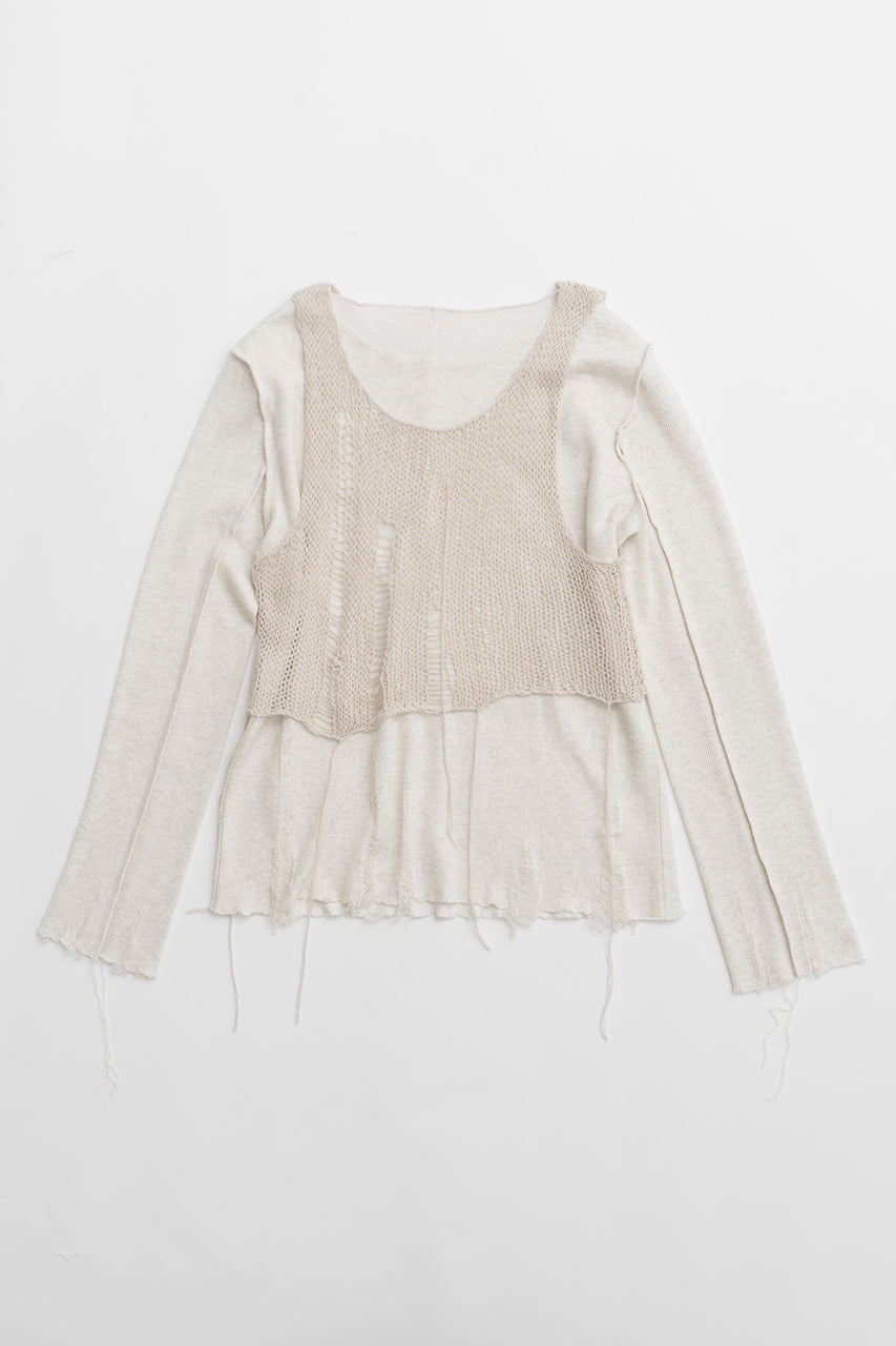 【24AUTUMN PRE ORDER】Mesh Layered Top