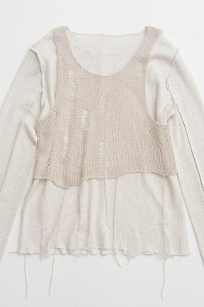 【24AUTUMN PRE ORDER】Mesh Layered Top