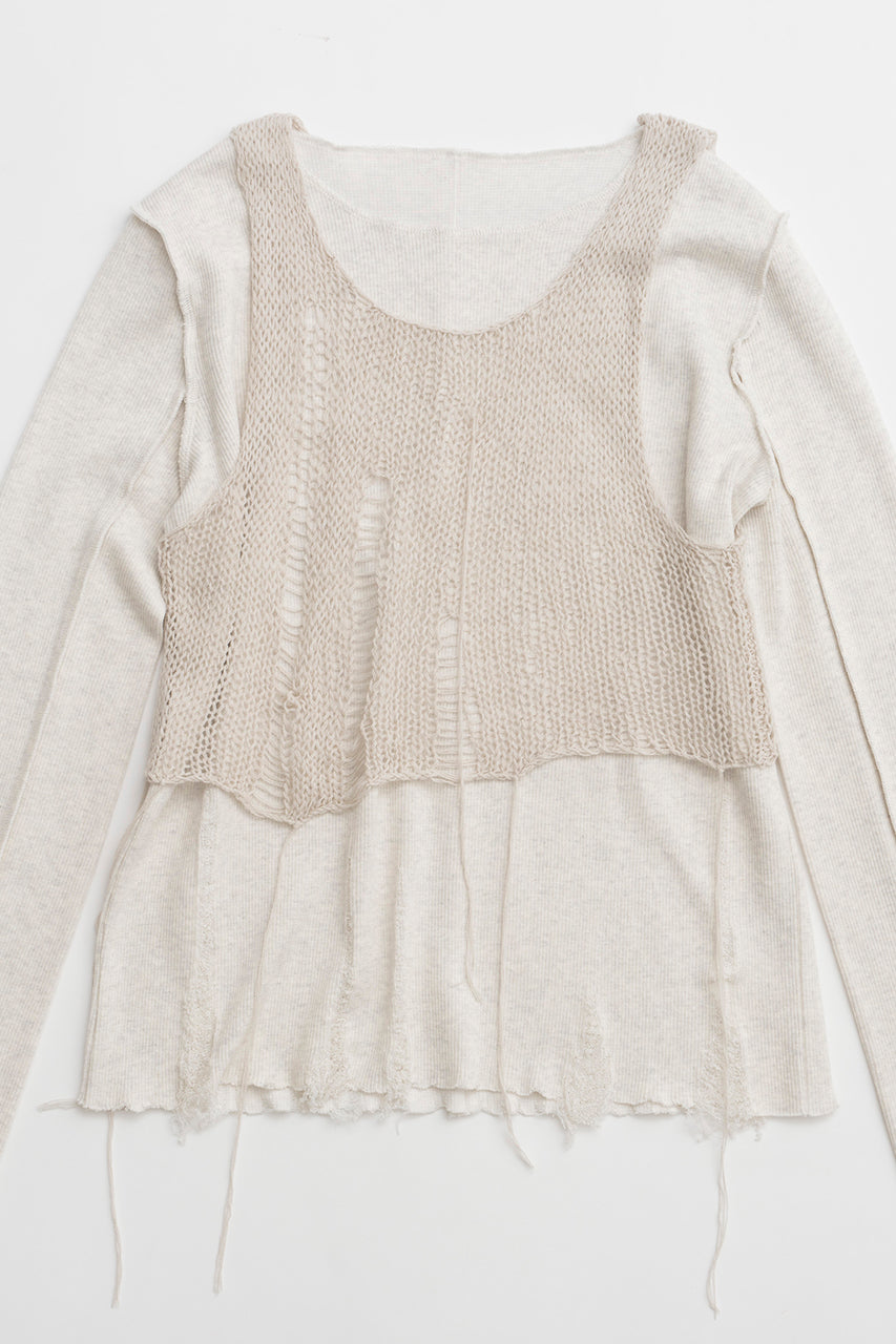 [24Autumn PRE ORDER] MESH LAYERED TOP