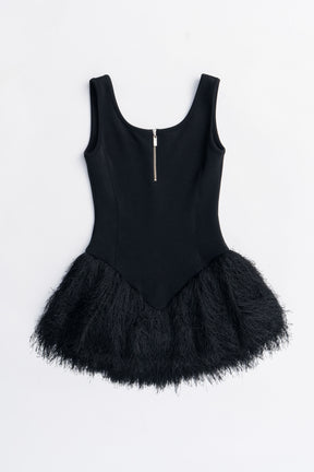 Shaggy Hem Peplum Tank