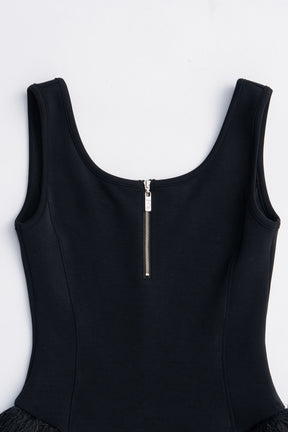 Shaggy Hem Peplum Tank