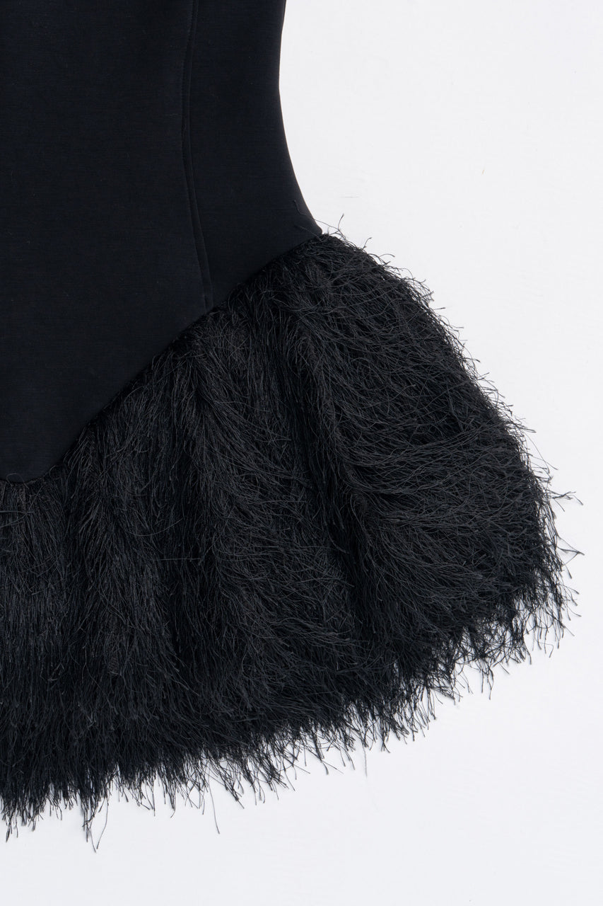 Shaggy Hem Peplum Tank